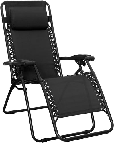 1 Outdoor Patio Zero Gravity Lounge Chair with Pillow