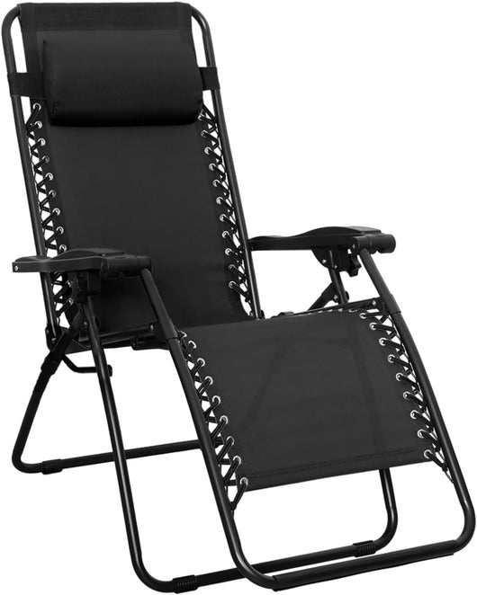 1 Outdoor Patio Zero Gravity Lounge Chair with Pillow