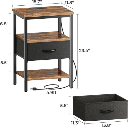 1 Nightstand with Charging Station